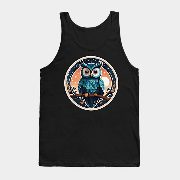 Owl Christmas Drawing Tank Top by FluffigerSchuh